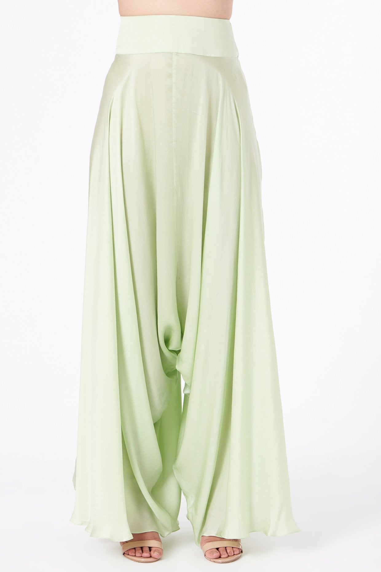 Mint Green Cotton Silk Dhoti Pant Set