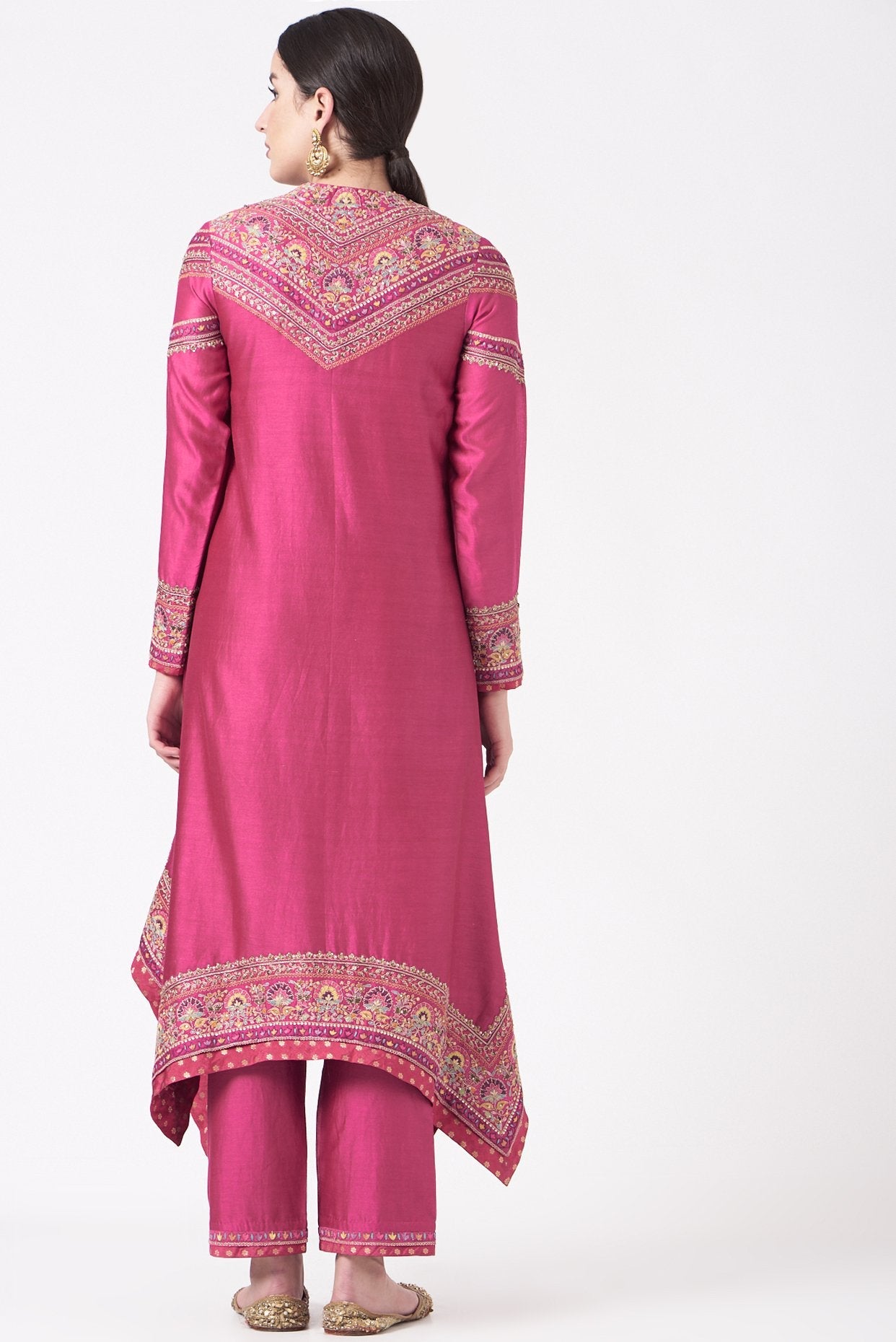 Pink Embroidered Kurta Set