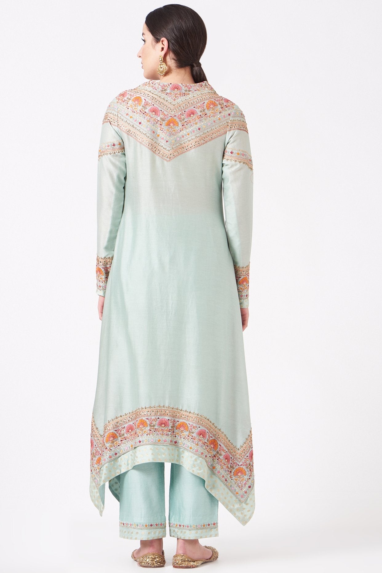 Powder Blue Embroidered Kurta Set
