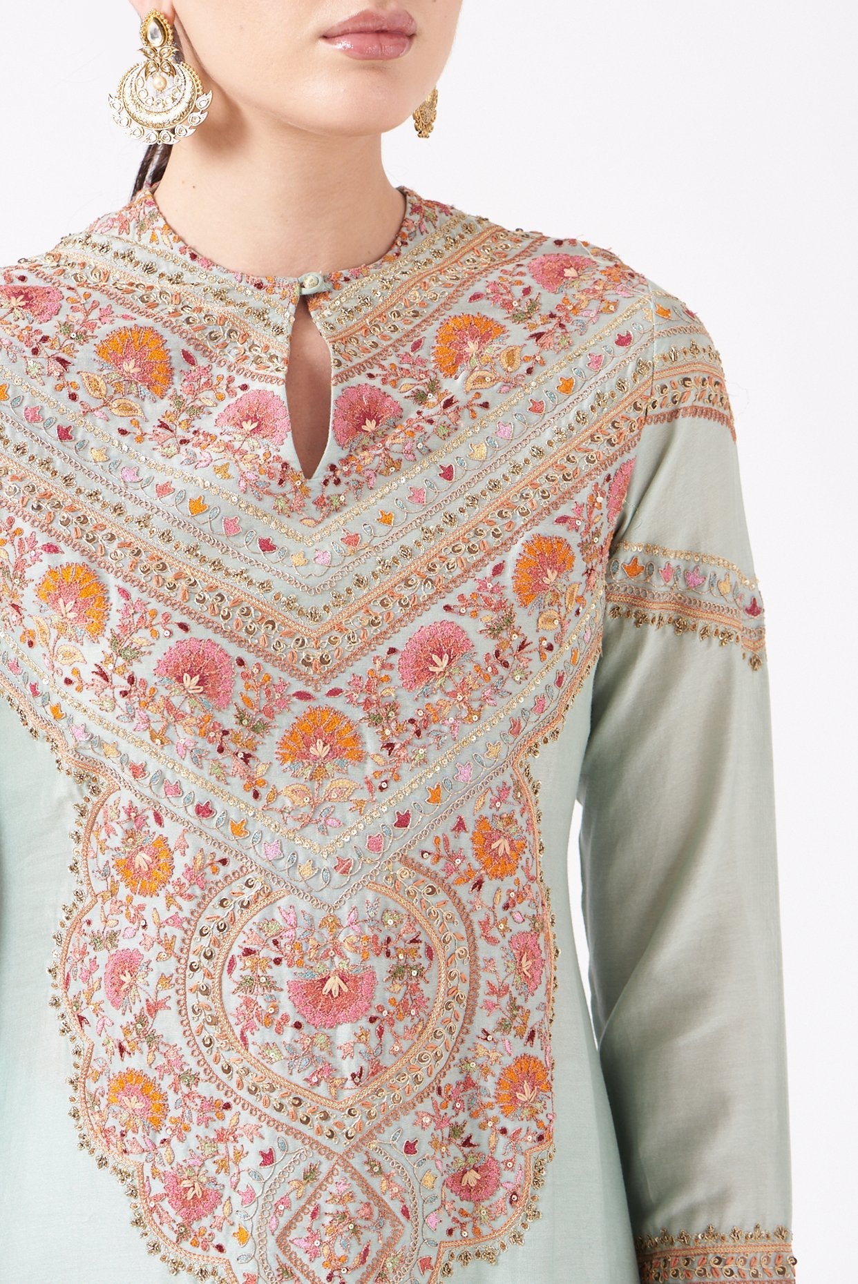 Powder Blue Embroidered Kurta Set