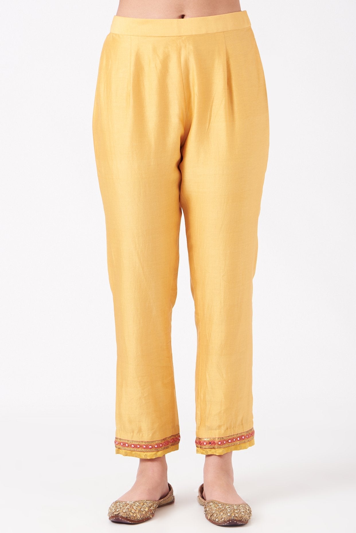 Yellow Kashmiri Embroidered Kurta Set