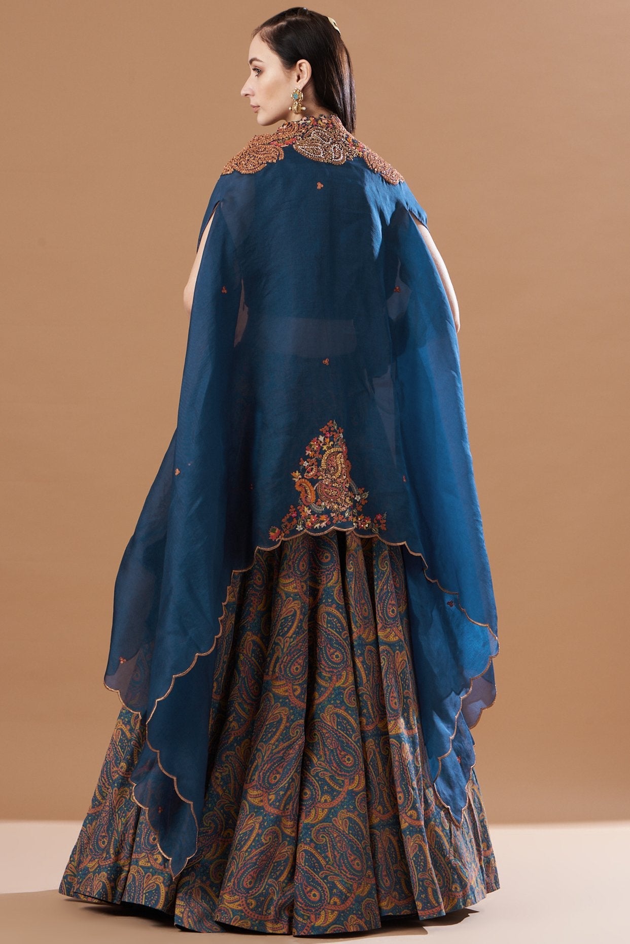 Blue Printed Skirt Set