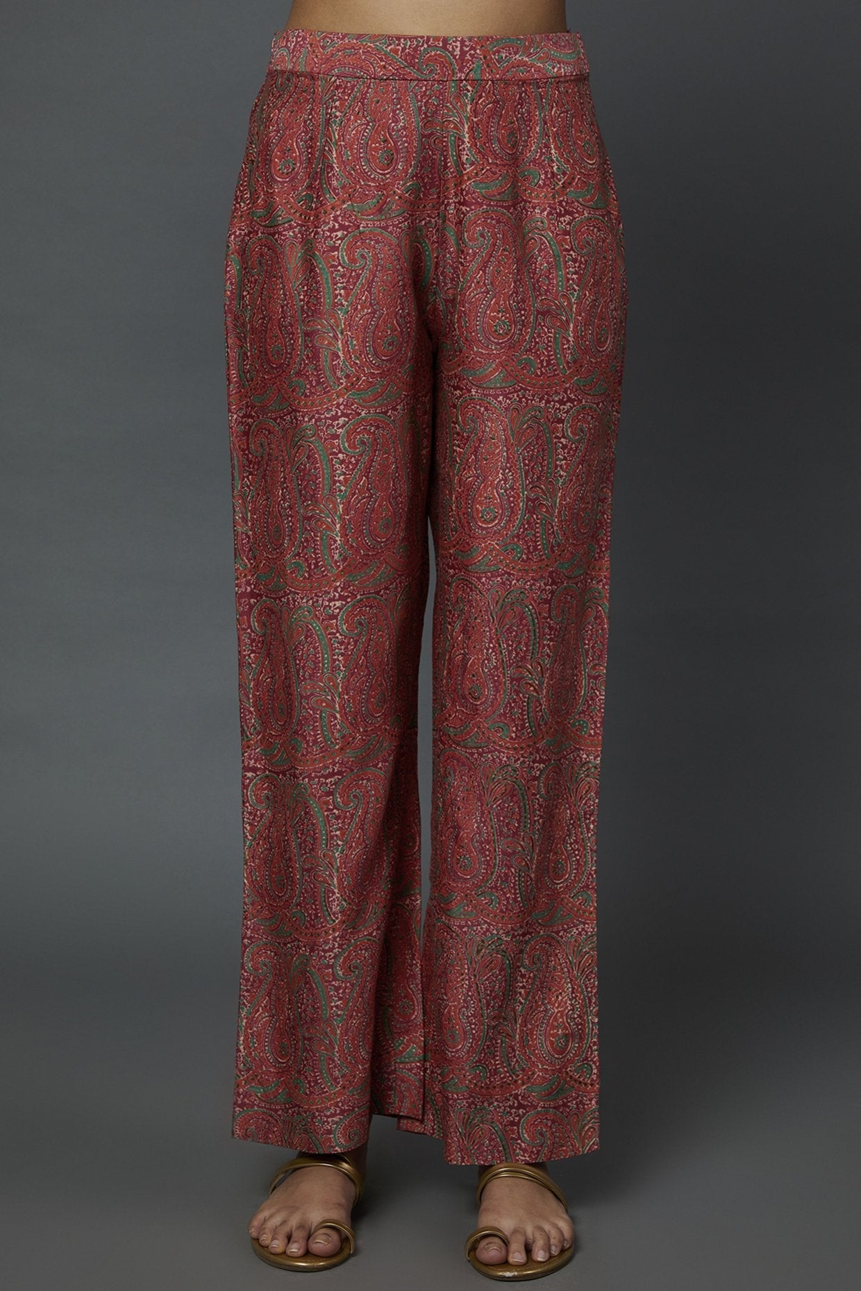 Pink Chanderi Printed Kurta Set