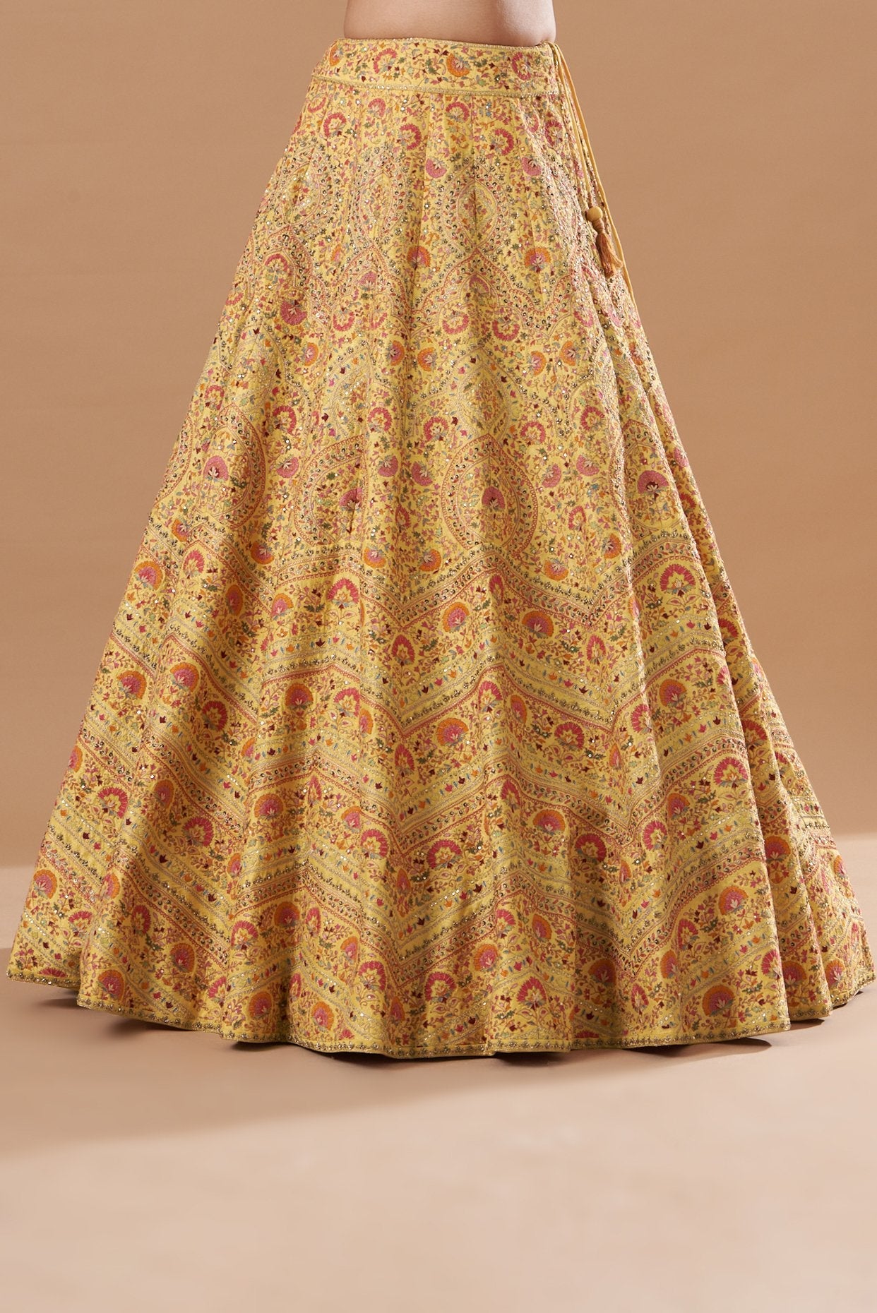 Yellow Embroidered Lehenga Set