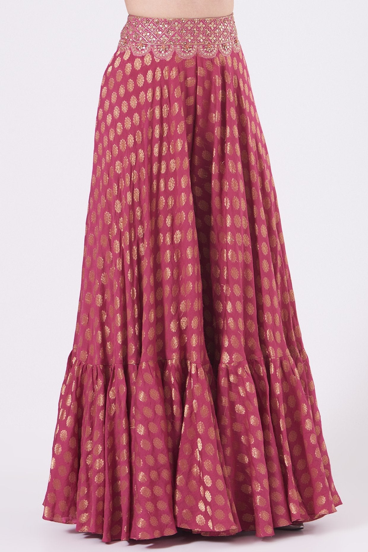 Rani Pink Embroidered Sharara Set