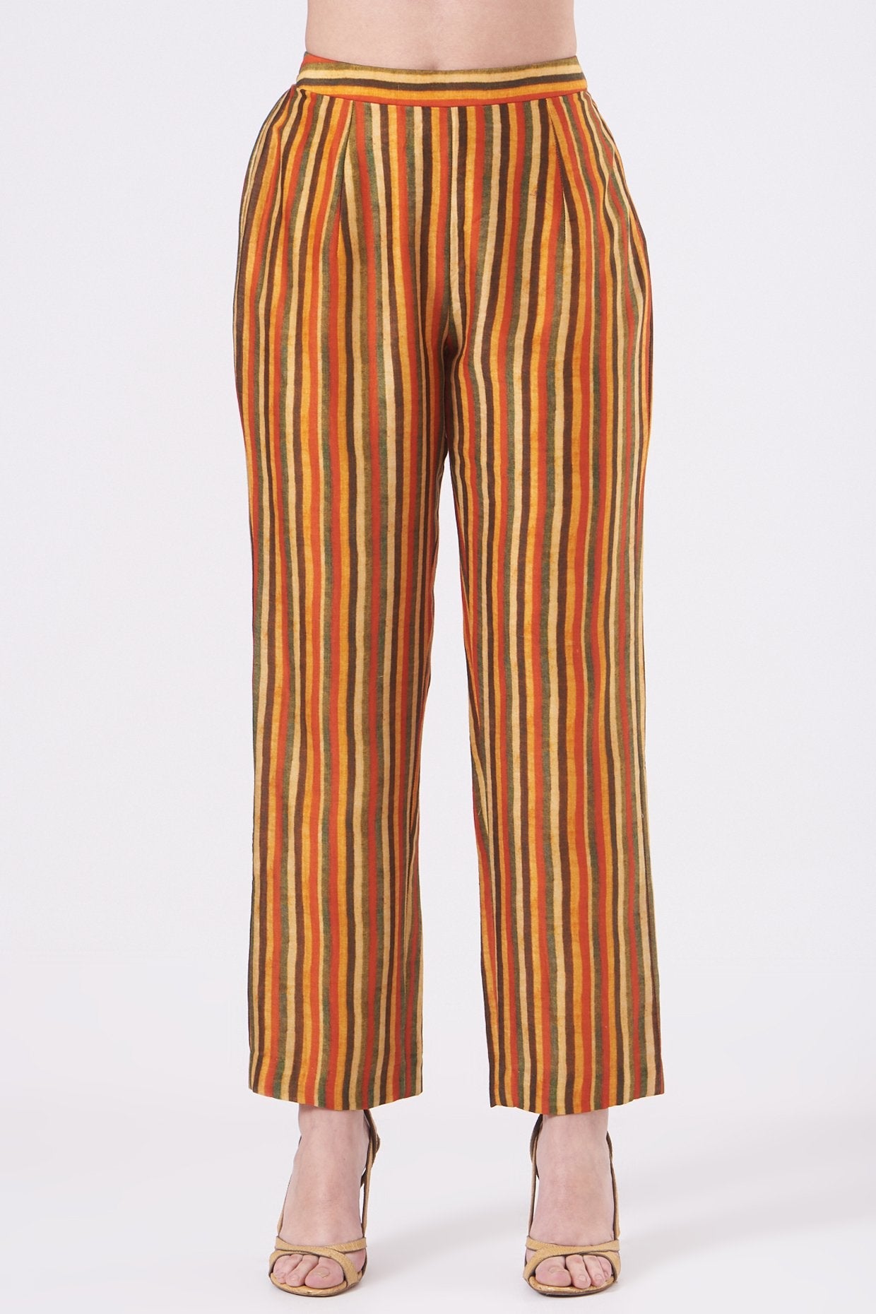 Rust Chanderi Kurta Set