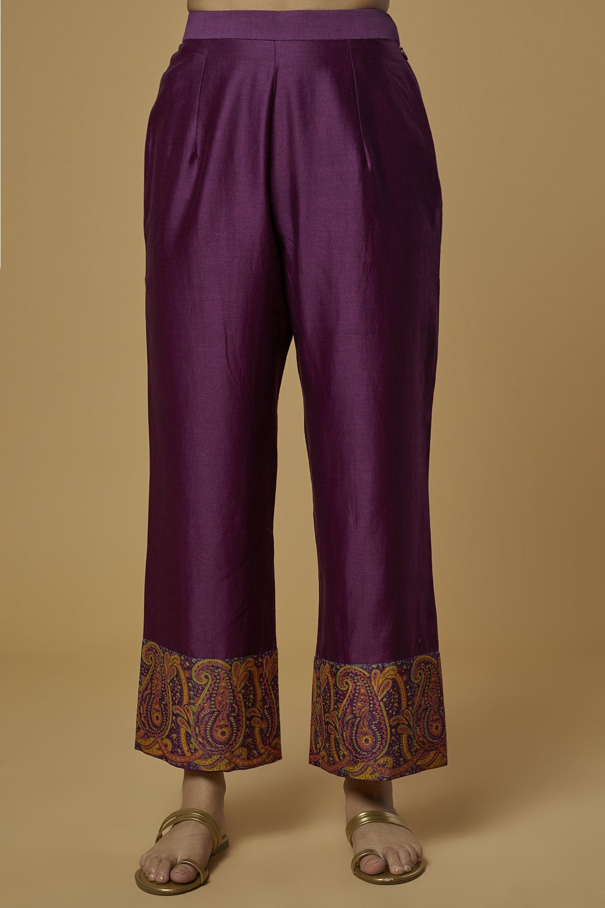 Purple Chanderi Kurta Set