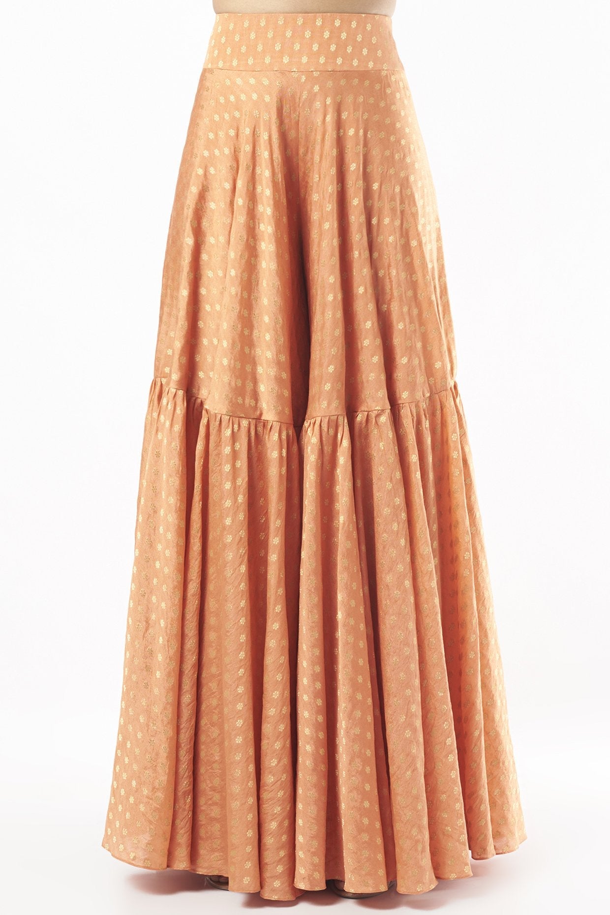Orange Brocade Sharara Set