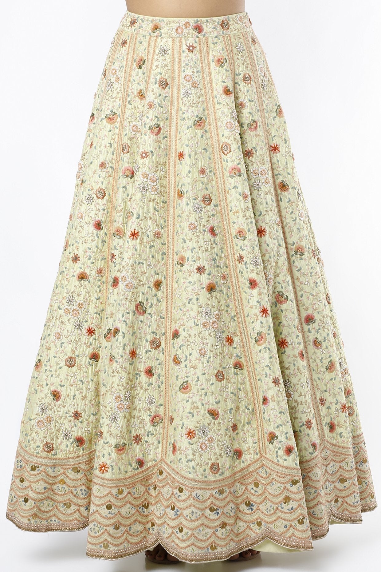 Mint Green Embroidered Lehenga Set